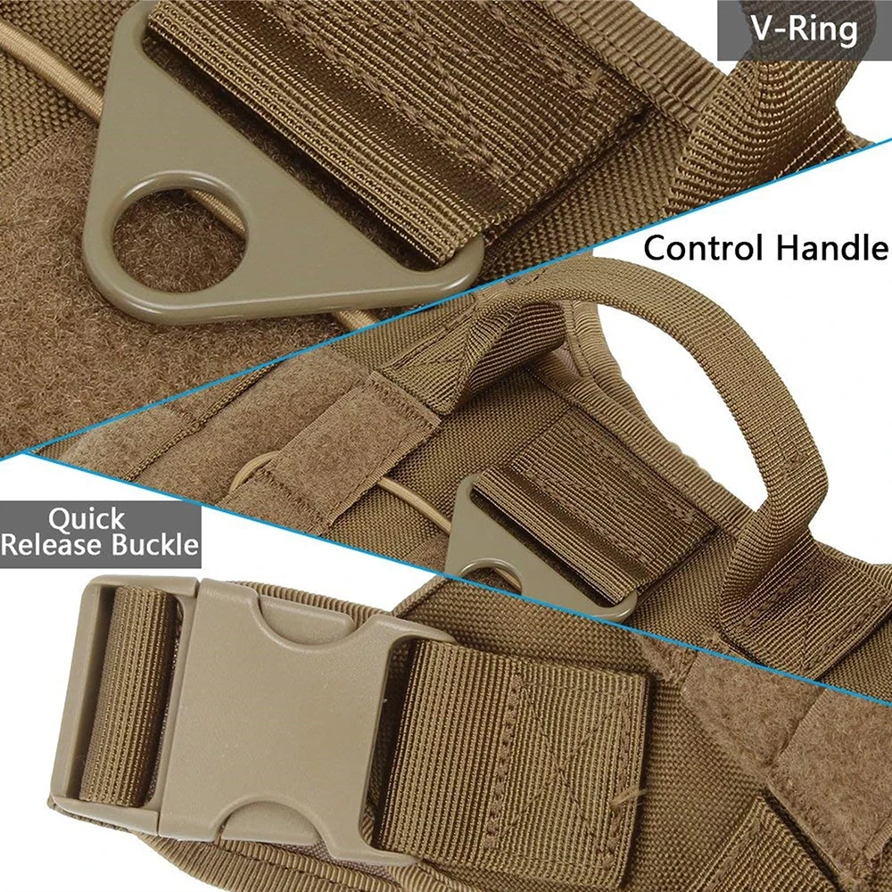 Colete Tático para Cães Ajustável para Treino e Passeio - Imagem 5