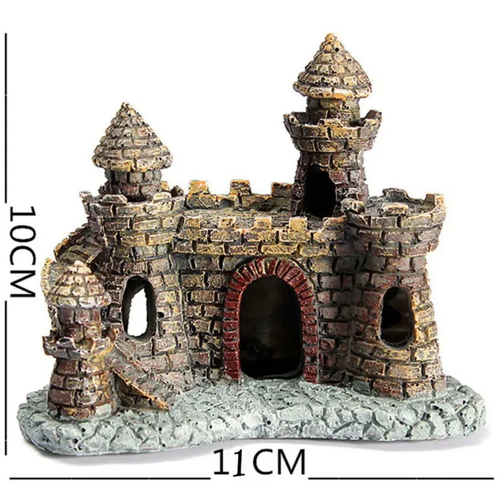 Castelo de Resina para Aquário 11 cm x 10 cm com Múltiplas Cavernas - Image 6