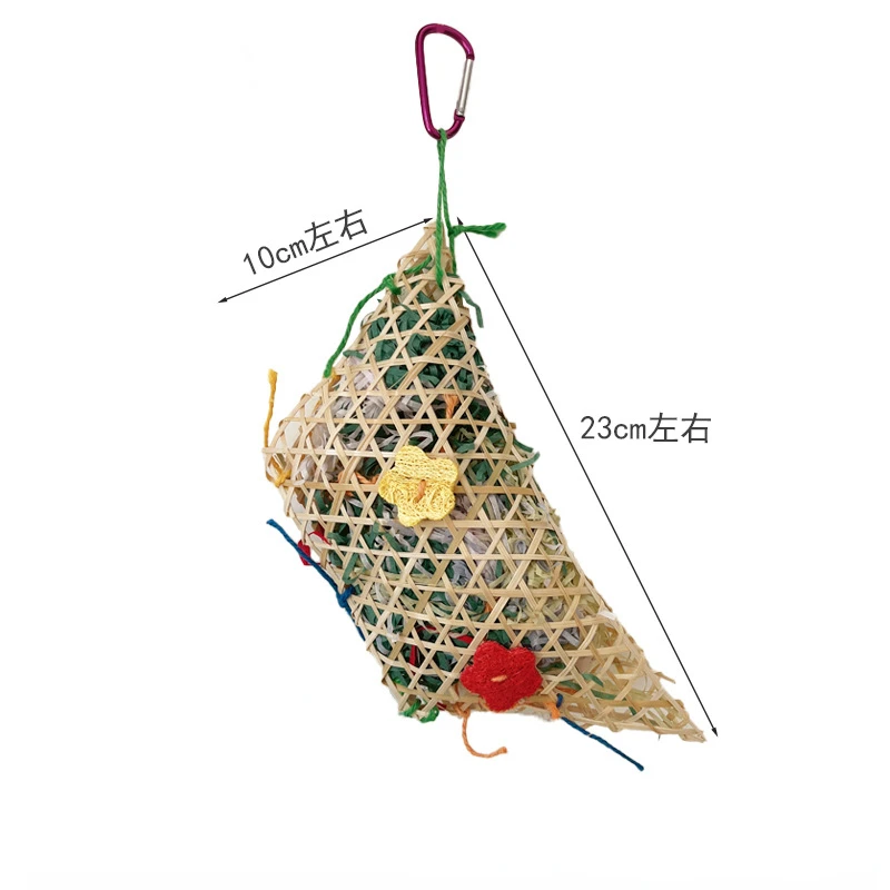 Brinquedo de Forrageamento para Pássaros de Bambu com Papel Triturado - Imagem 4