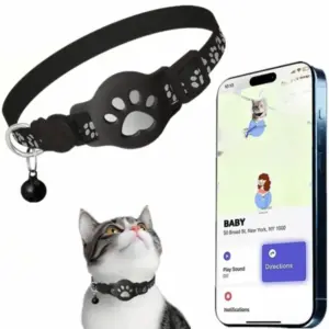 coleira para gatos com suporte airtag