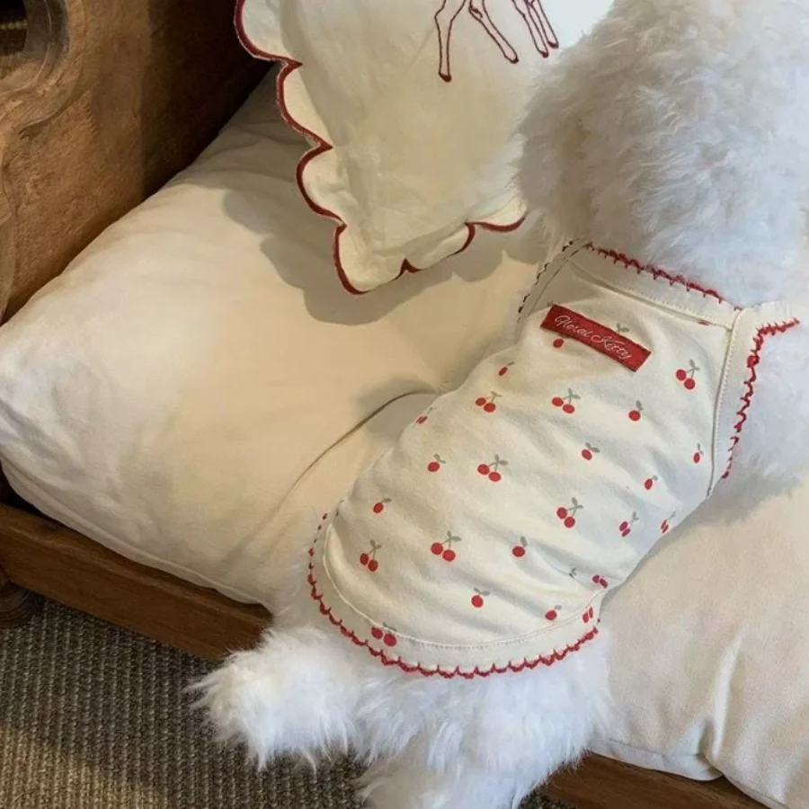 Regata para Cães com Estampa de Cereja Macia - Imagem 4