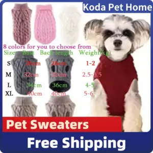 suéter de malha para cães pequenos