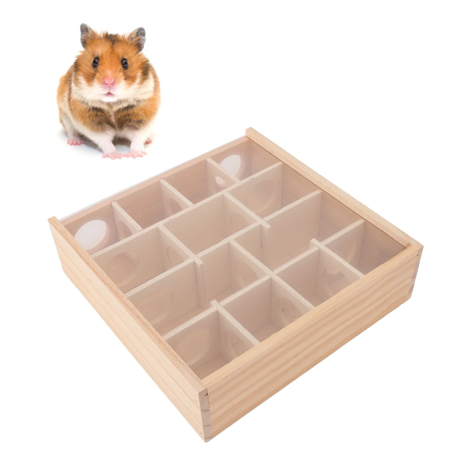 Labirinto de Madeira para Hamster com Tampa Transparente - Image 2