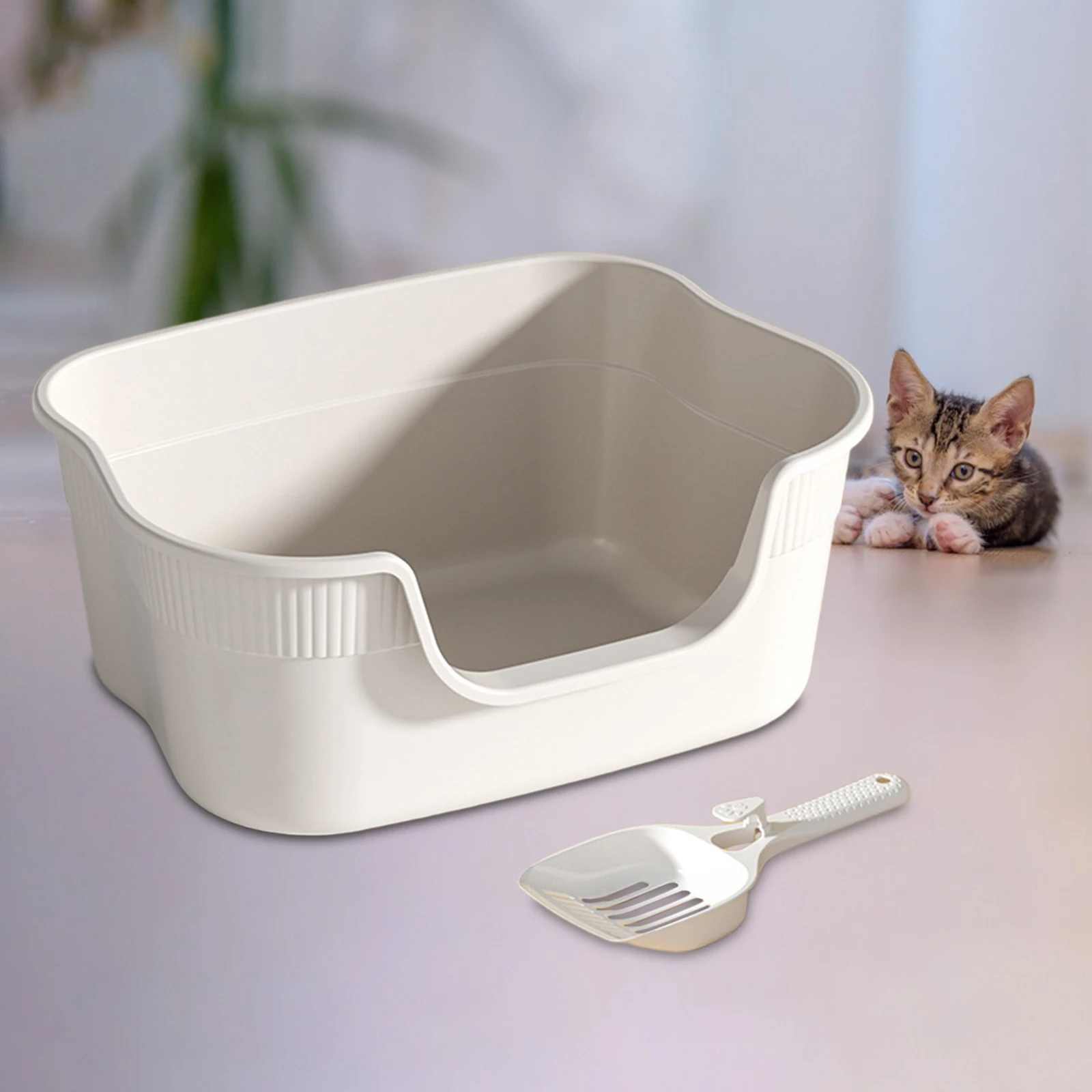 caixa de areia semifechada para gatos