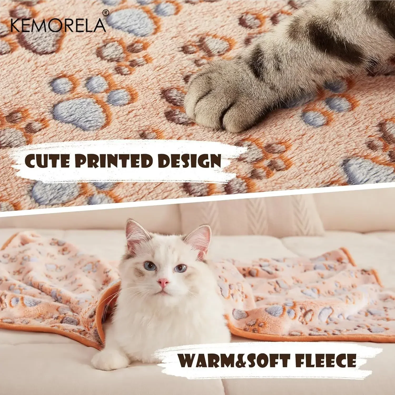 Cobertor para Filhotes e Gatinhos de Lã Espessa Branco - Image 4