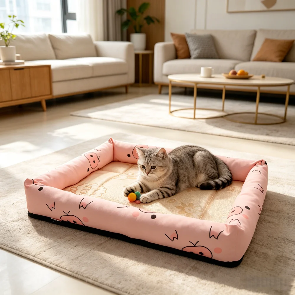 Cama Refrescante para Cães e Gatos com Almofada Removível e Lavável - Image 3