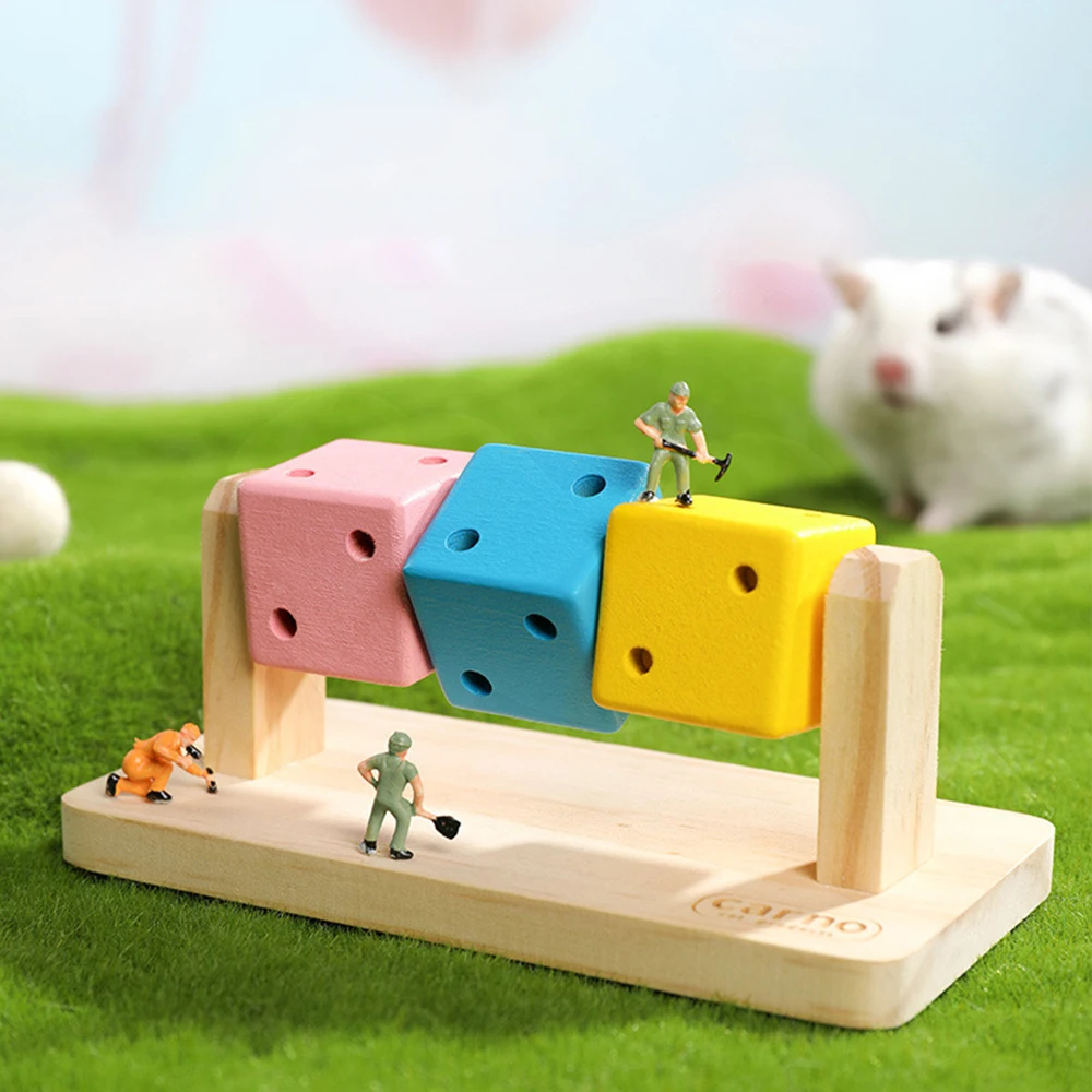 Brinquedo de Madeira para Hamster com Bloco de Moer Dentes - Imagem 4