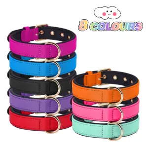 coleira de nylon acolchoada para cães