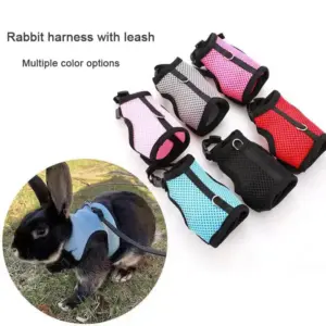 colete arnês para coelhos com guia