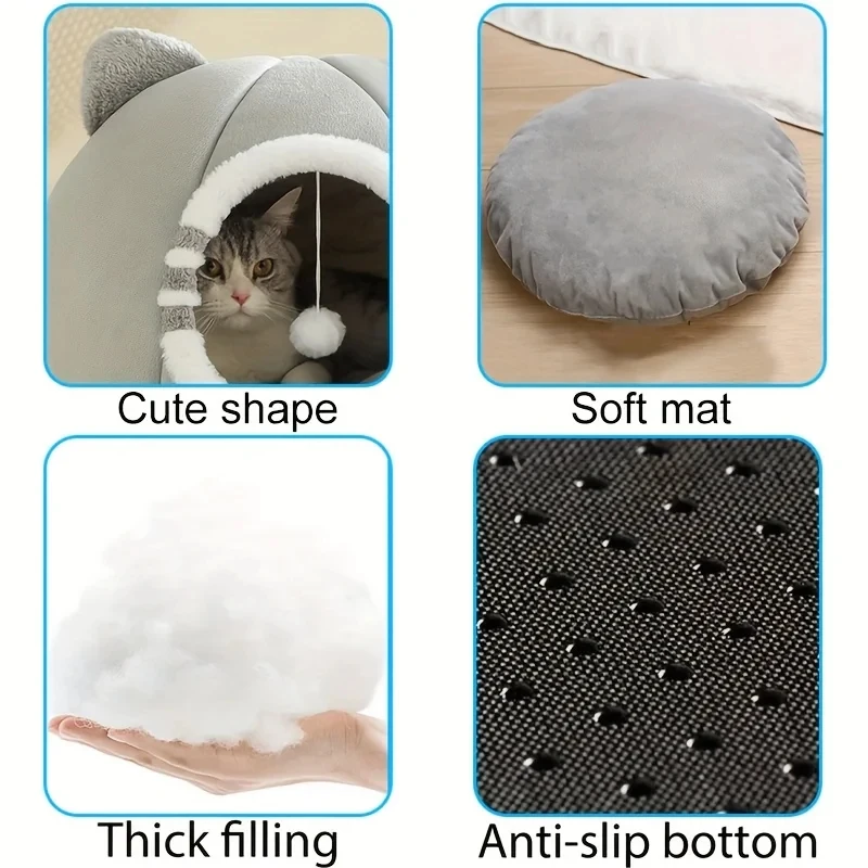 Cama Toca Ninho para Gatos com Colchão 35 cm - Imagem 5