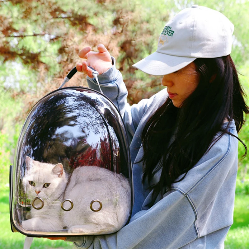 Mochila de Transporte para Cães e Gatos Transparente - Image 6