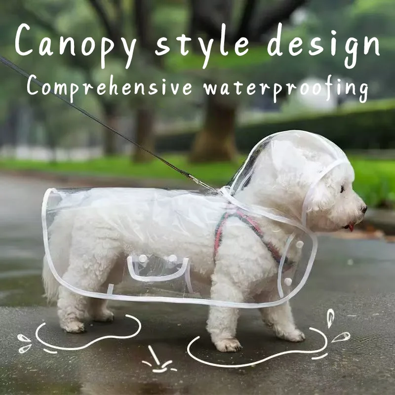 capa de chuva transparente para cães