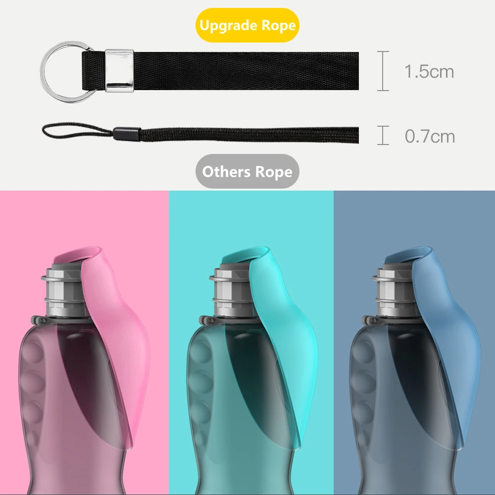 Garrafa de Água Portátil para Cães 800ml com Tigela Integrada - Imagem 6