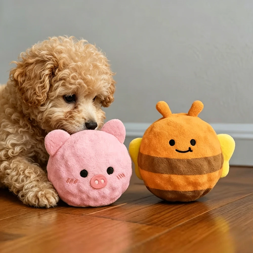 bola de pelúcia para cães com som