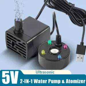 bomba d'água e nebulizador usb para aquário