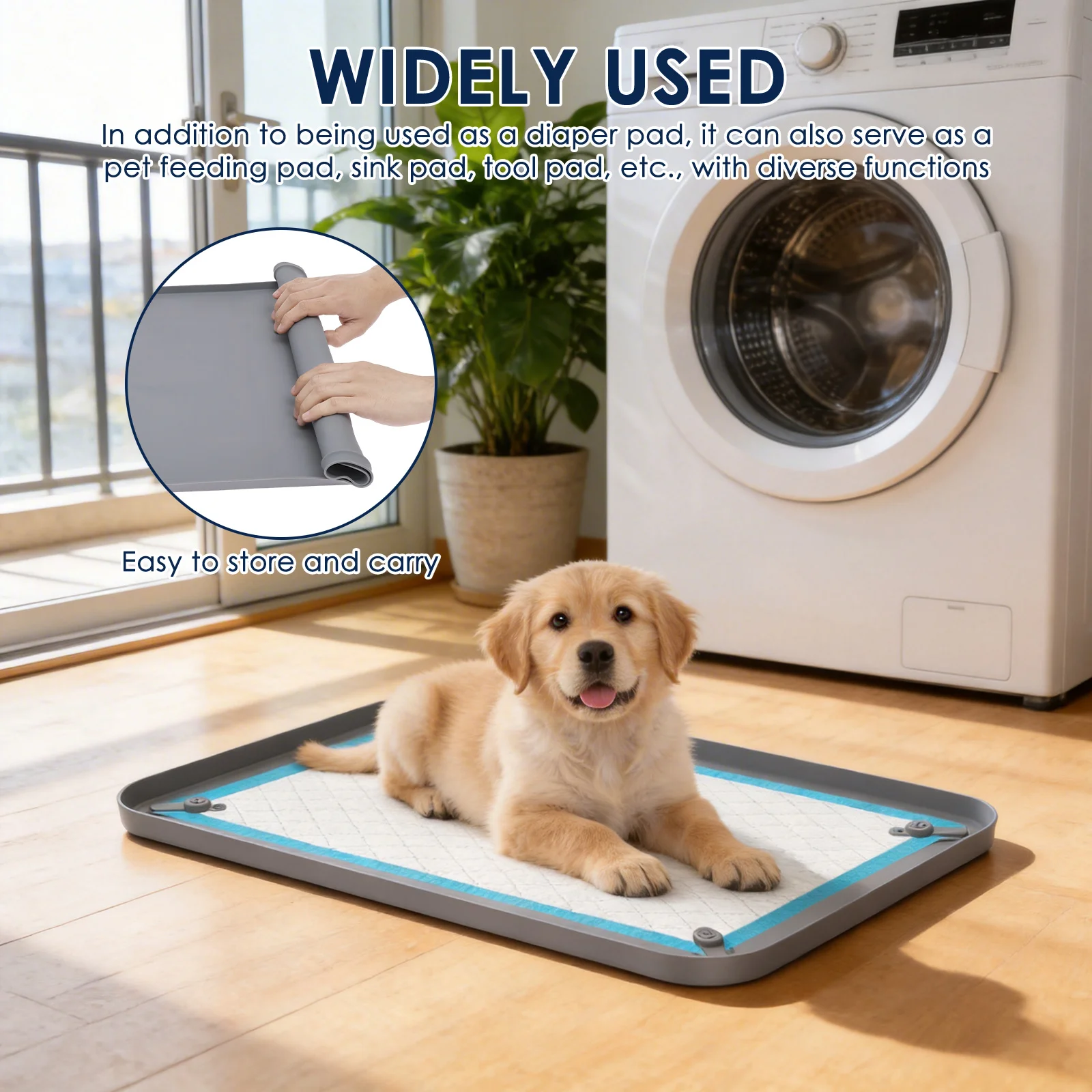 Suporte de Silicone para Tapete Higiênico de Cães com Borda Elevada - Imagem 5