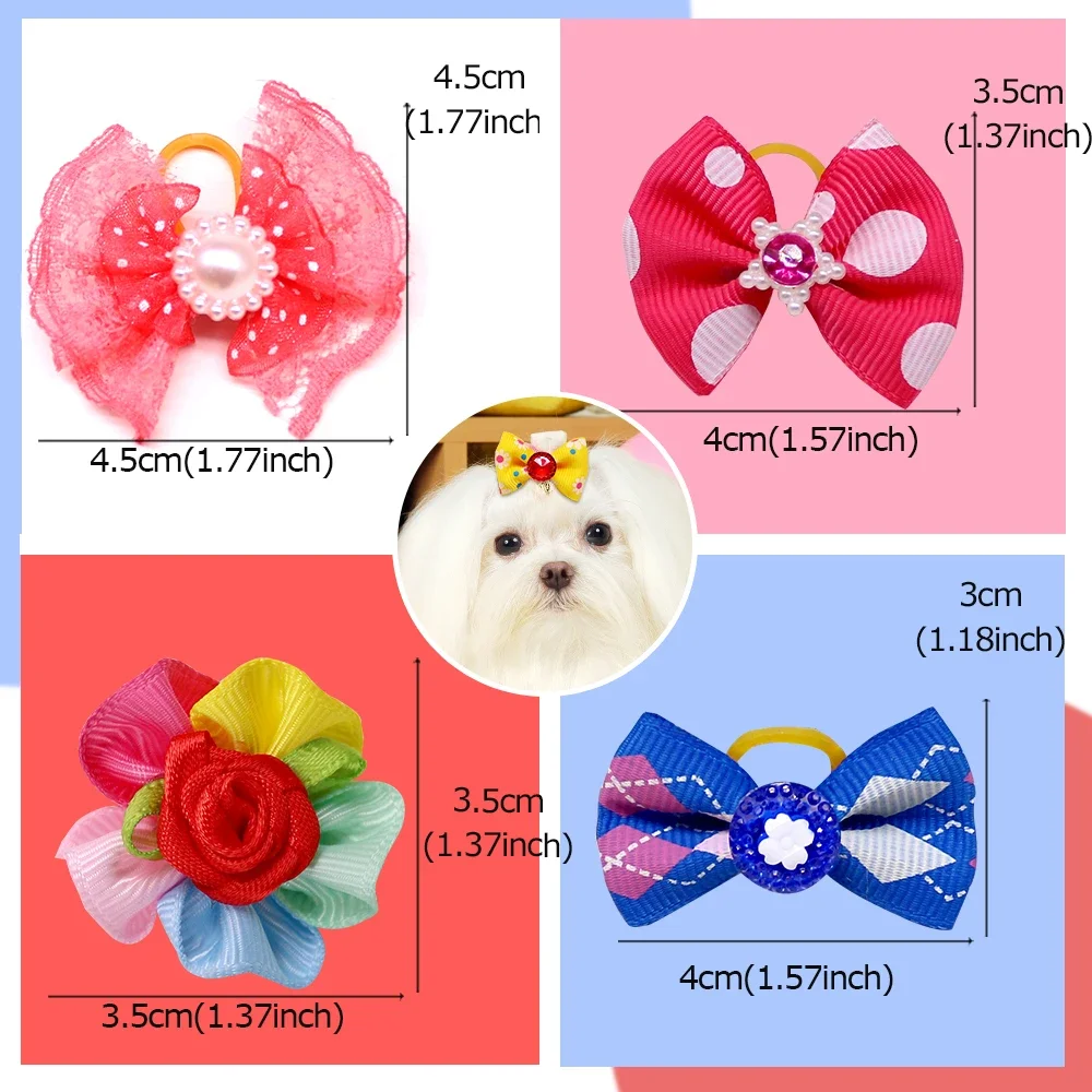 Laços de Cabelo para Cães Pequenos com Elástico 3-5 cm - Image 5