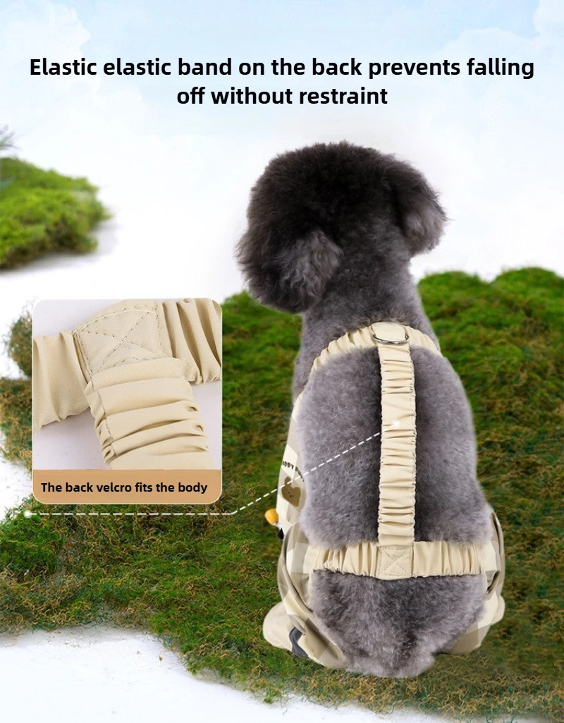 Macacão para Cães Pequenos com Faixa Refletiva para Passeios Noturnos - Imagem 6