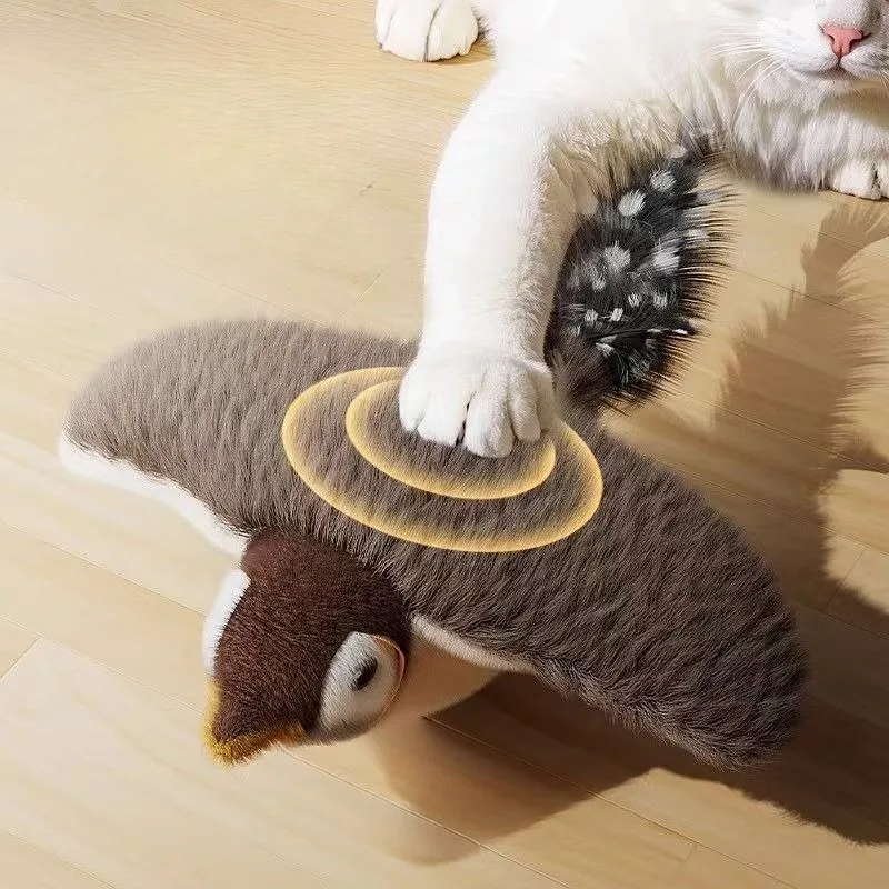 Brinquedo de Pássaro para Gato Ativado por Toque Recarregável - Image 4
