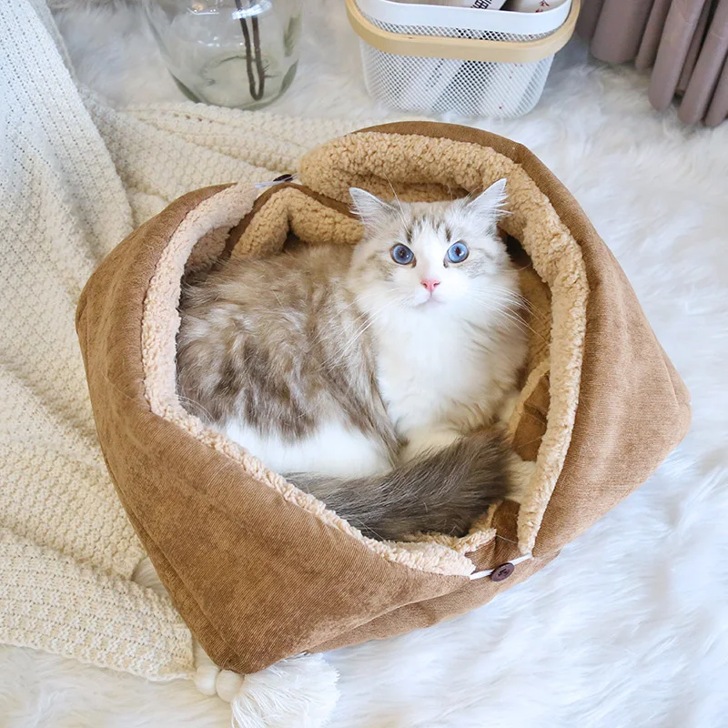 Cama para Gatos e Cães Pequenos de Pelúcia Lavável na Máquina - Imagem 3