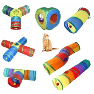 tubo de túnel dobrável para gatos