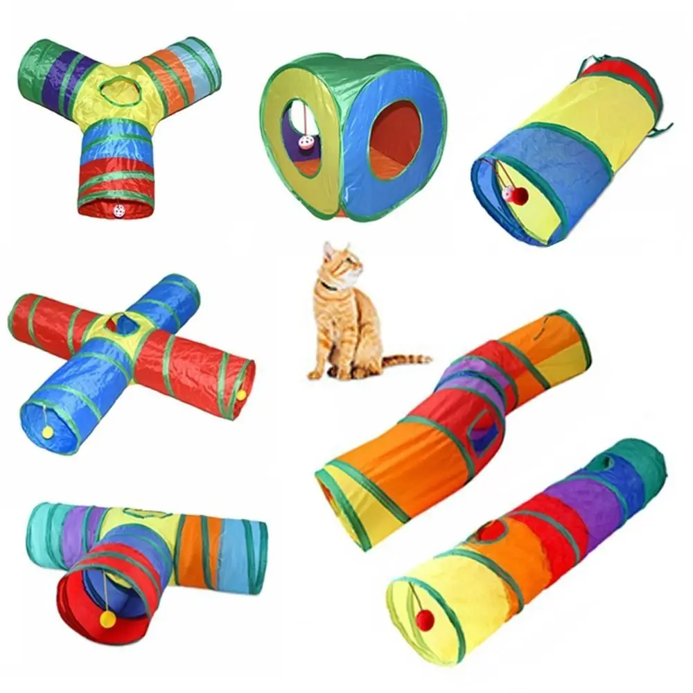 tubo de túnel dobrável para gatos