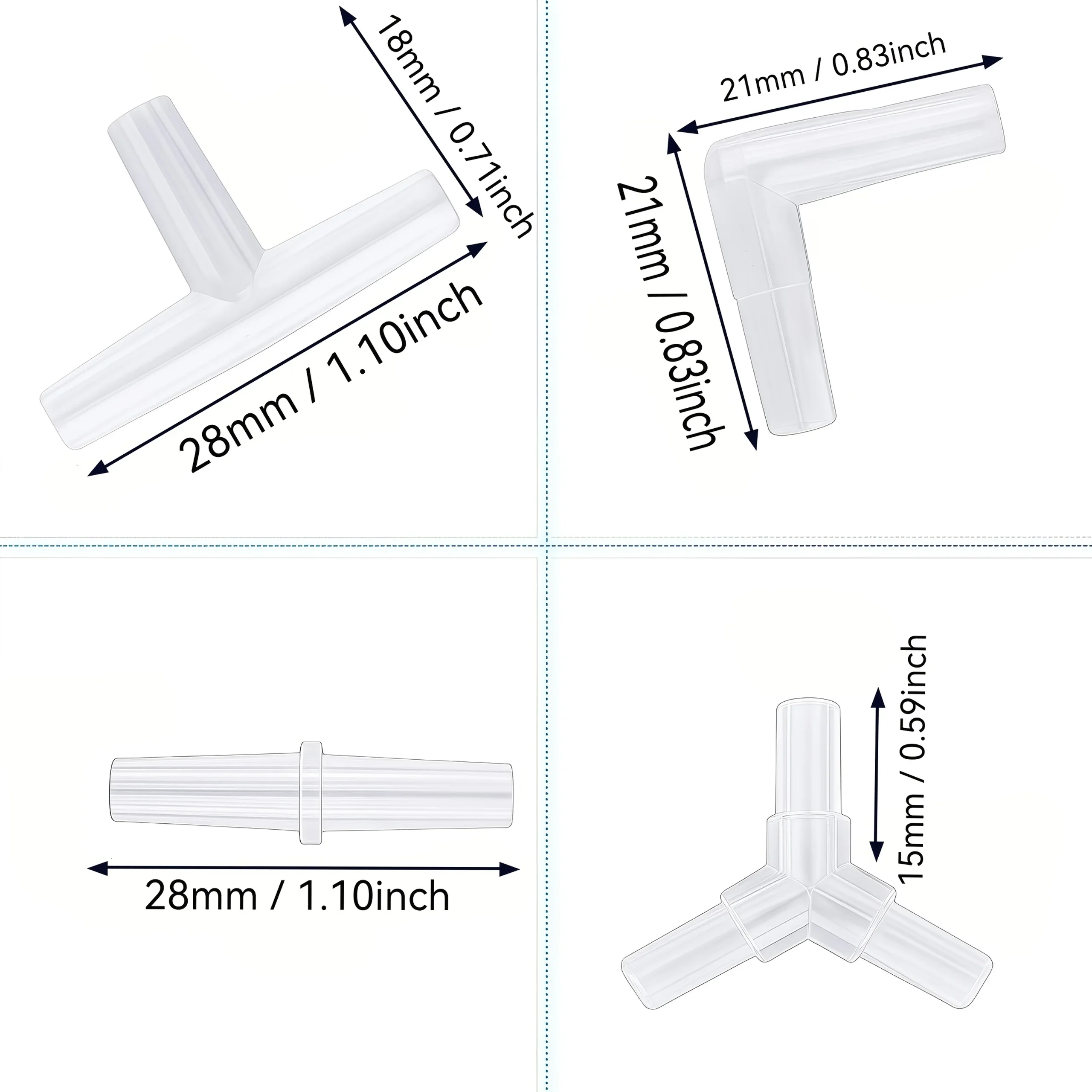 Kit Conectores para Bomba de Ar de Aquário 20 Peças Plástico Durável - Image 4