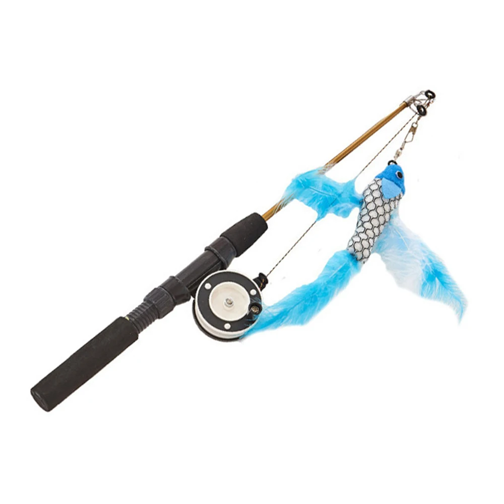 Brinquedo Retrátil para Gatos de Plástico com Penas - Imagem 4