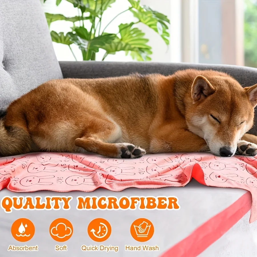 Toalha de Banho para Pets de Microfibra Ultra Fina com Secagem Rápida - Imagem 4