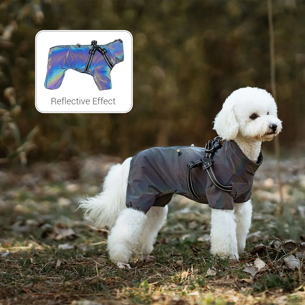 Capa de Chuva para Cães Pequenos Ajustável e Refletiva - Imagem 4