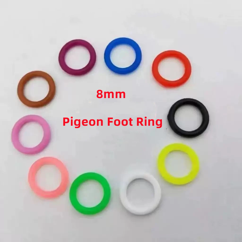 Anel de Borracha Elástica para Pés de Pombos 8mm - Imagem 2