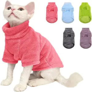 suéter de gola alta para gatos