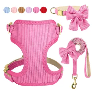 conjunto peitoral e guia para cães ajustável