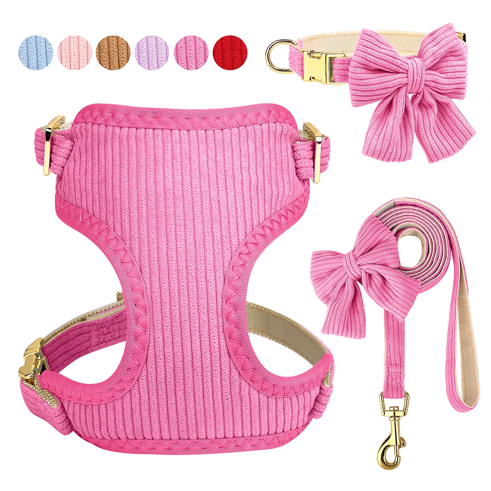 conjunto peitoral e guia para cães ajustável