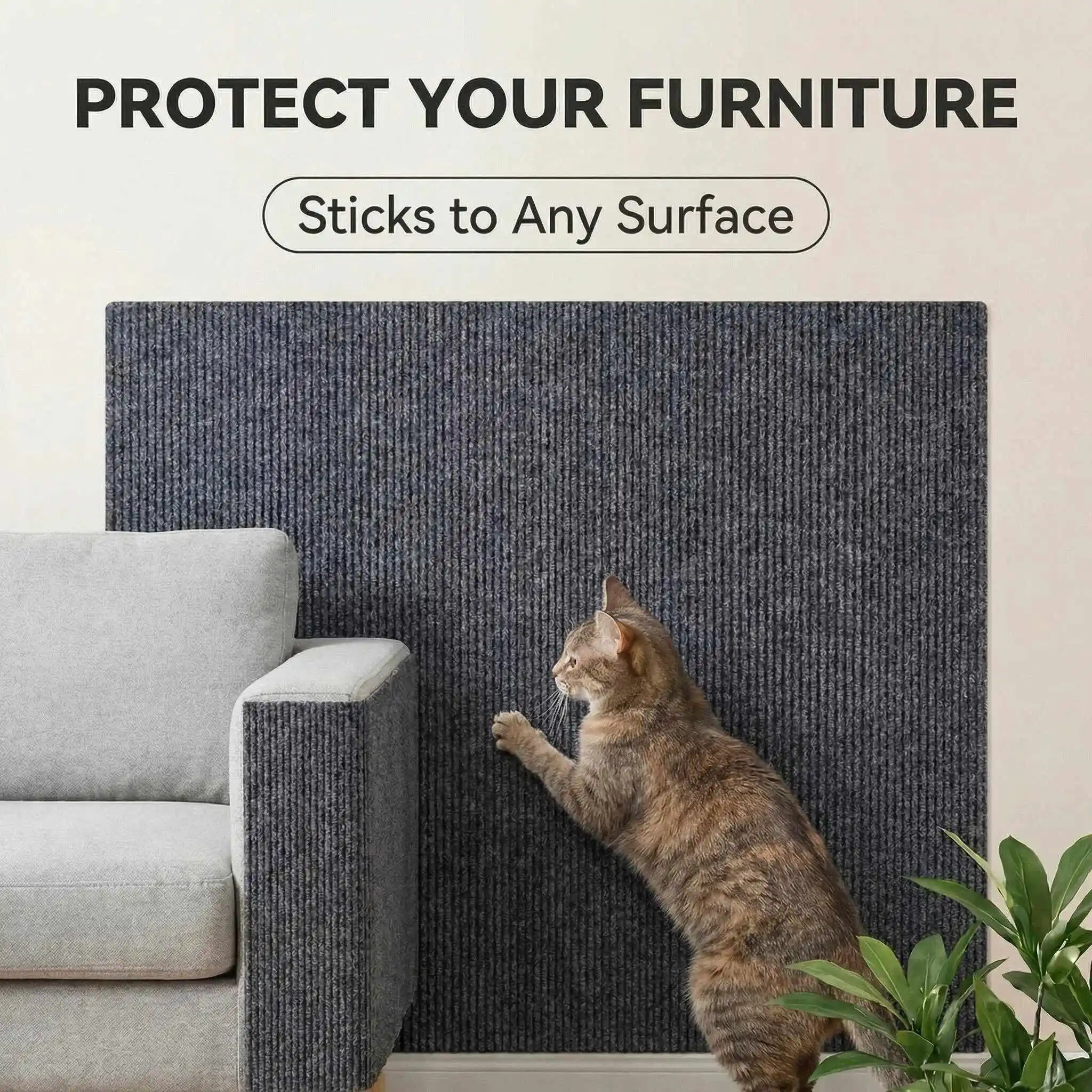 Protetor de Móveis Autoadesivo para Gatos de Sisal e Papelão DIY - Imagem 2