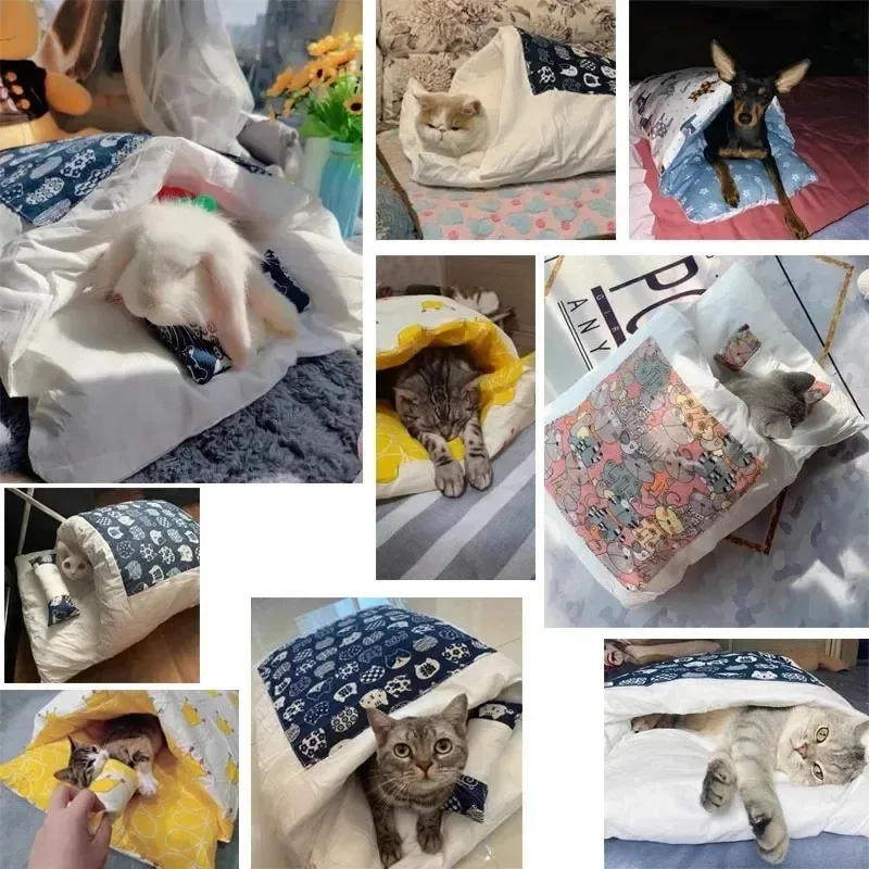 Cama Toca para Gatos e Cães Pequenos Removível 45x30 cm Rosa - Image 3
