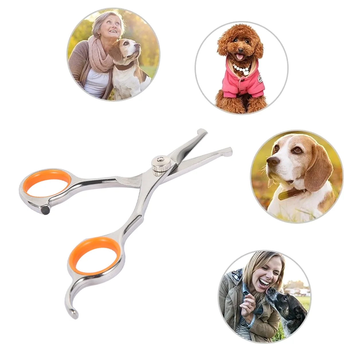 Tesoura para Cães e Gatos de Aço com Ponta Arredondada - Imagem 6