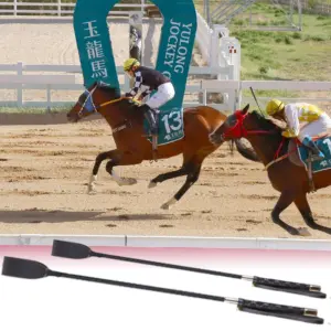 chicote equestre couro pu antiderrapante