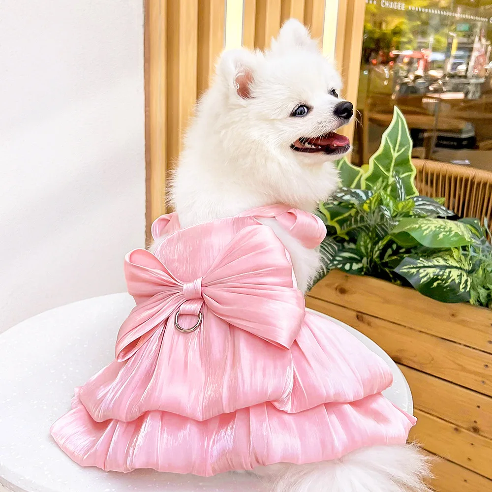 Vestido para Cães Pequenos com D-ring para Passeio - Imagem 3