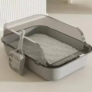 caixa de areia semiaberta para gatos