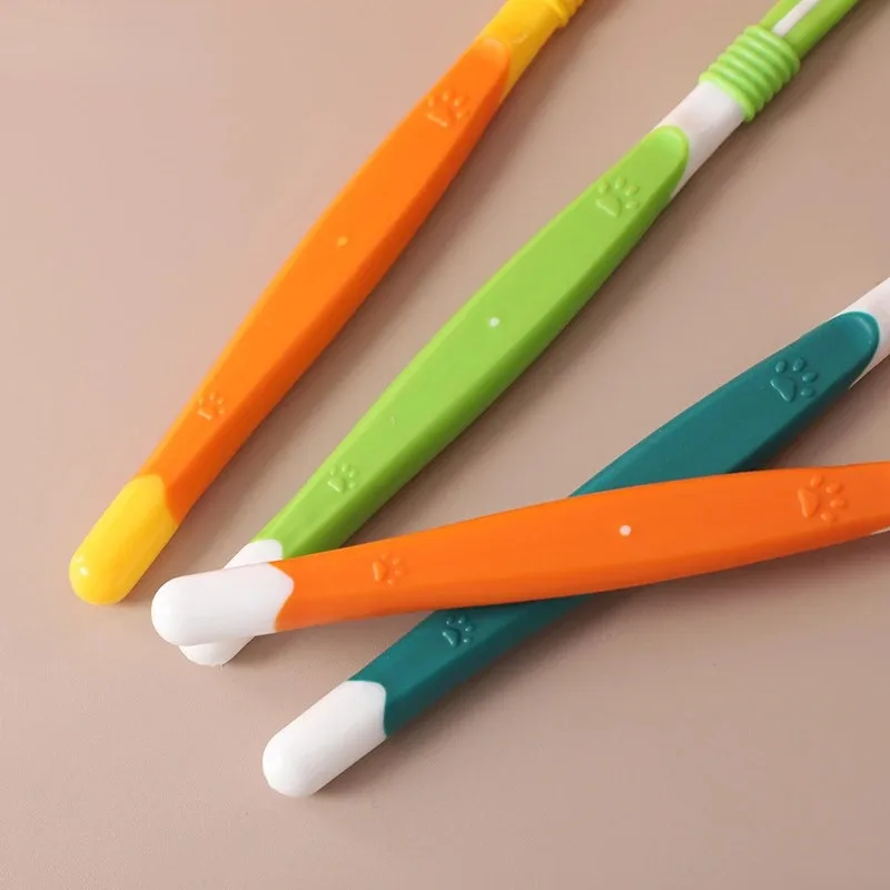 Escova de Dentes para Cães 4 Unidades com Cabeça Tripla para Limpeza Completa - Image 3