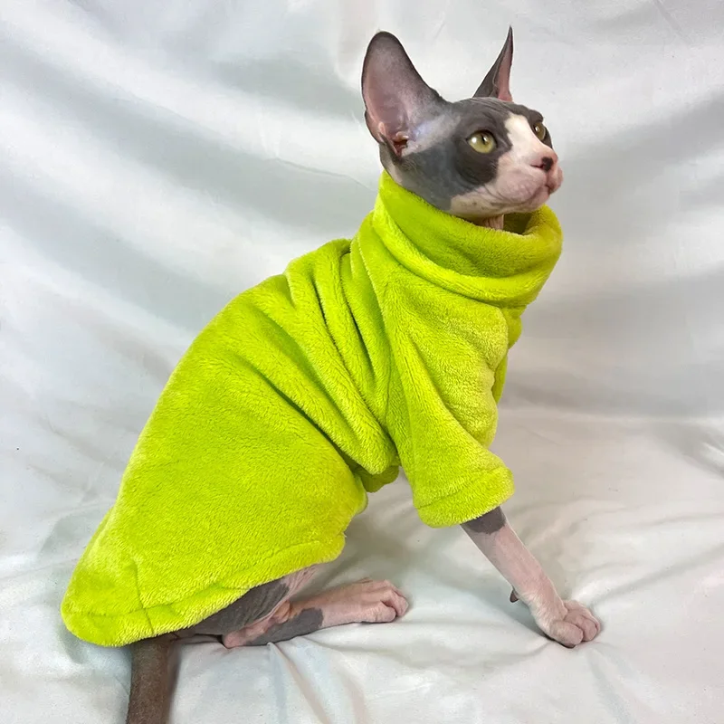 Suéter para Gatos Sphynx de Veludo com Capuz e Mangas - Imagem 2