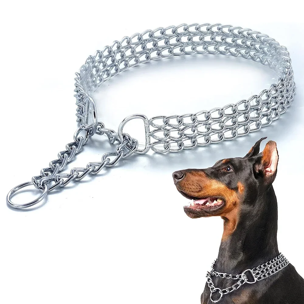 coleira de corrente ajustável para cães