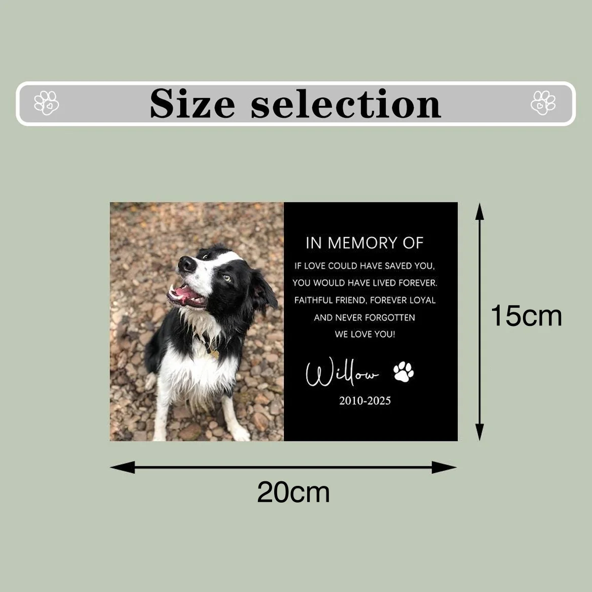 Lápide Memorial para Pets Personalizada com Foto em Pedra - Imagem 5