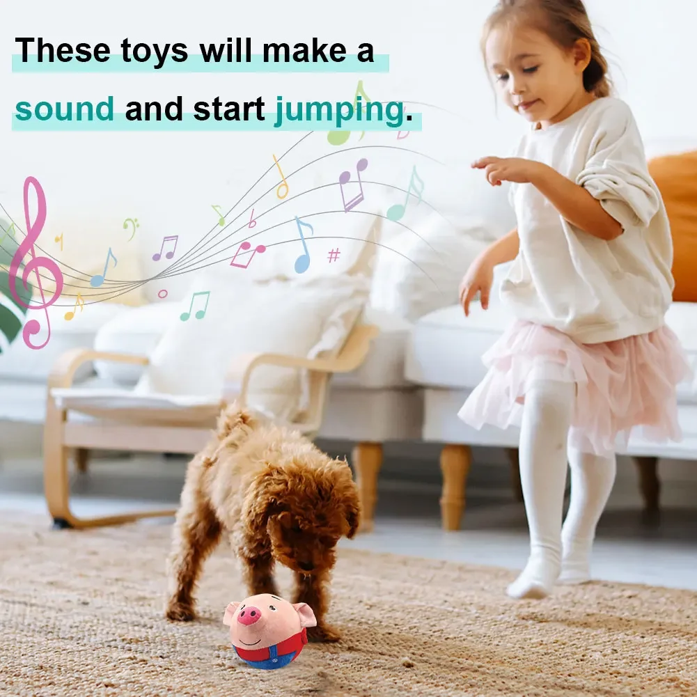 Brinquedo Bola Eletrônica para Cães de Pelúcia Recarregável USB - Imagem 4