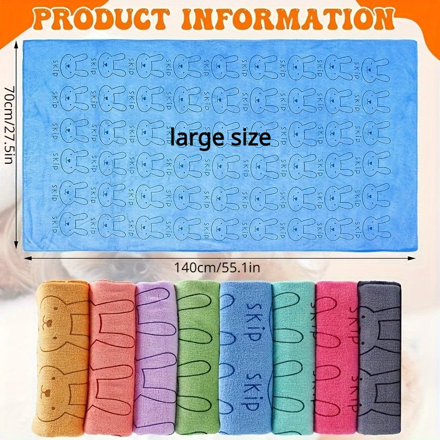 Toalha de Banho para Pets de Microfibra Ultra Fina com Secagem Rápida - Imagem 5