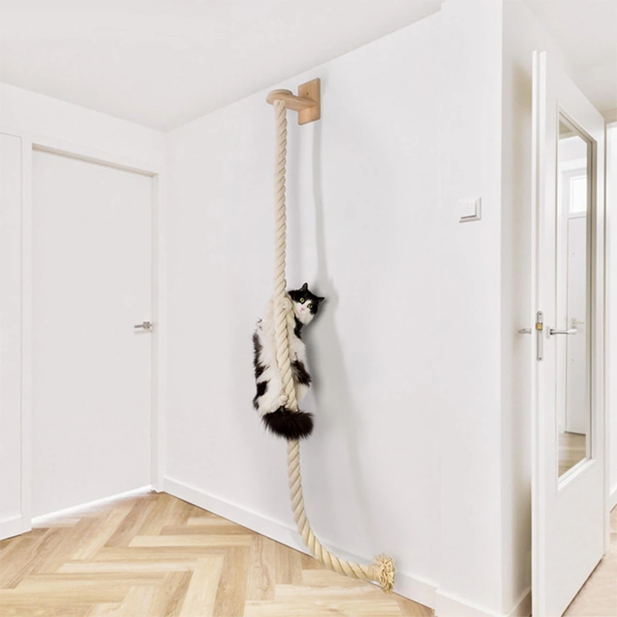 Árvore de Gato 150 cm de Sisal e Madeira para Montar na Parede - Imagem 6