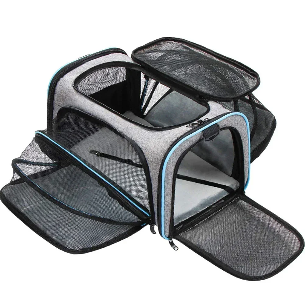 Mochila para Cães e Gatos Expansível Dobrável com Fitas Refletivas - Image 2