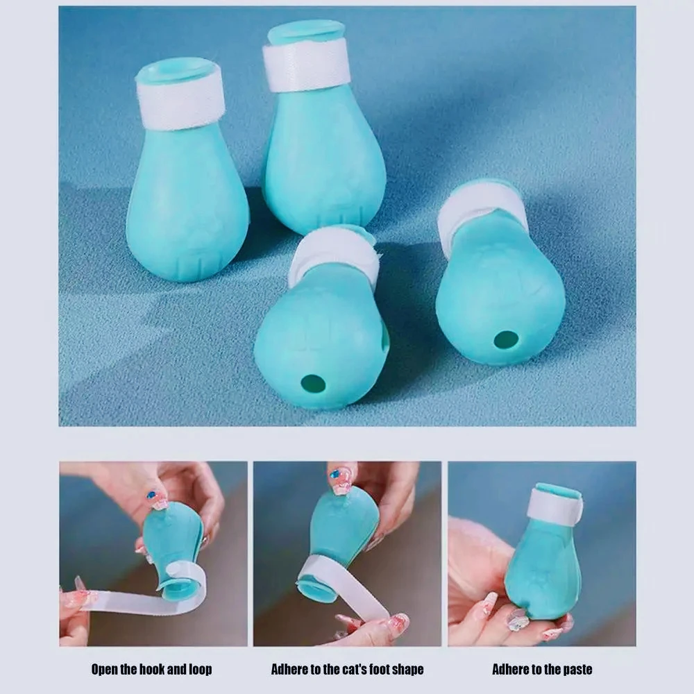 Focinheira para Gato com Sapatos de Silicone Antirrisco e Respirável - Imagem 5