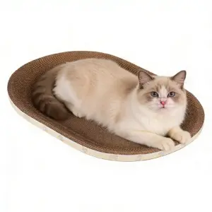 arranhador para gatos oval ondulado